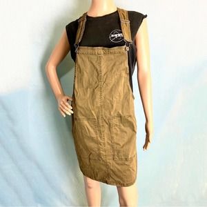 Garage Olive Green Suspender Skirtall
